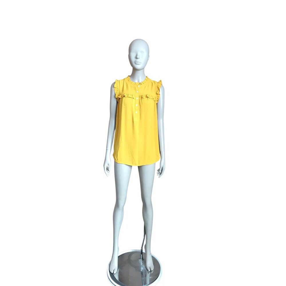 Loft Golden Yellow Sheer Tank Top